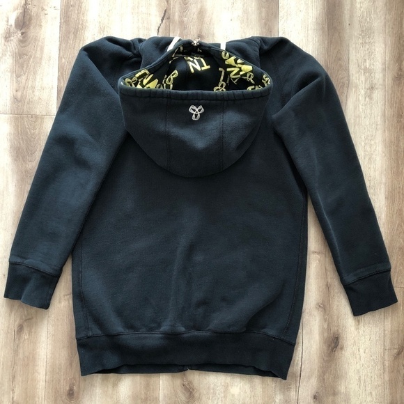 TNA, Aritzia, Zip Up Hoodie, BC, Whistler, Sweater, Black, Yellow Hoodie, Size M - Picture 8 of 14